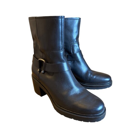 Dolce Vita Shoes - Dolce Vita Camros Women's Boots Size 11 Black Leather Moto Combat Lug Sole‎
